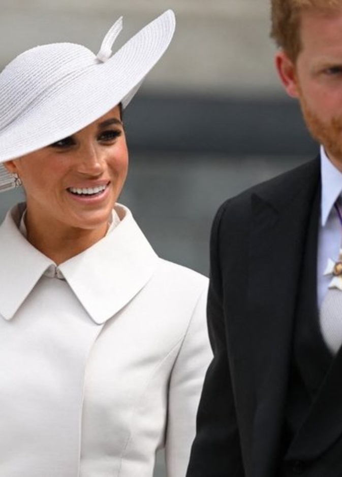 الأمير هاري وميغان ماركل أثناء حضور اليبوبيل البلاتيني للملكة إليزابيث الثانية
