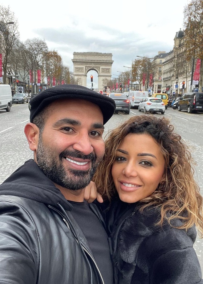 أحمد سعد وزوجته علياء بسيوني