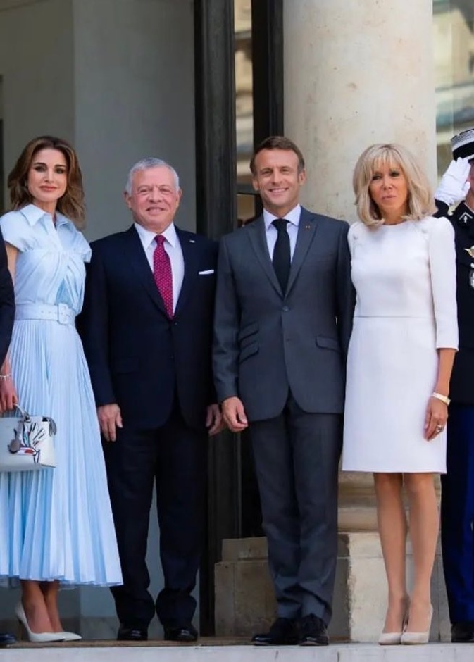 ملك وملكة الأردن يزوران فرنسا في زيارة رسمية بصحبة الأمير الحسين