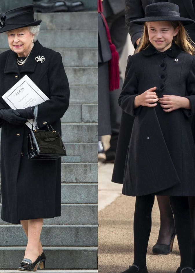 تاريخ مميز للبروش الذي ارتدته الأميرة شارلوت في جنازة الملكة 