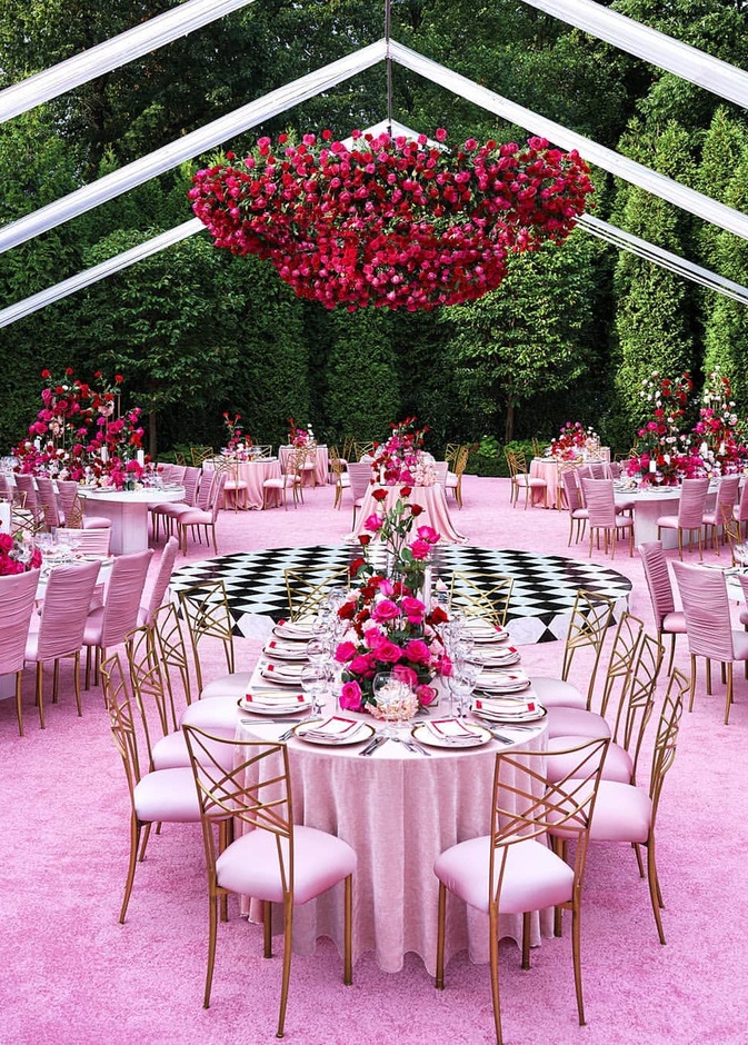 اللون الوردي في حفلات الزفاف من تنظيم Birch Event Design