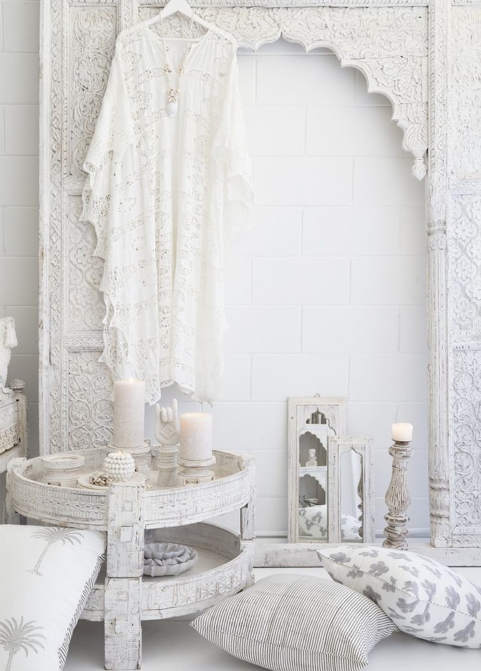 الأبيض في ديكور منزل بالأسلوب المغربي