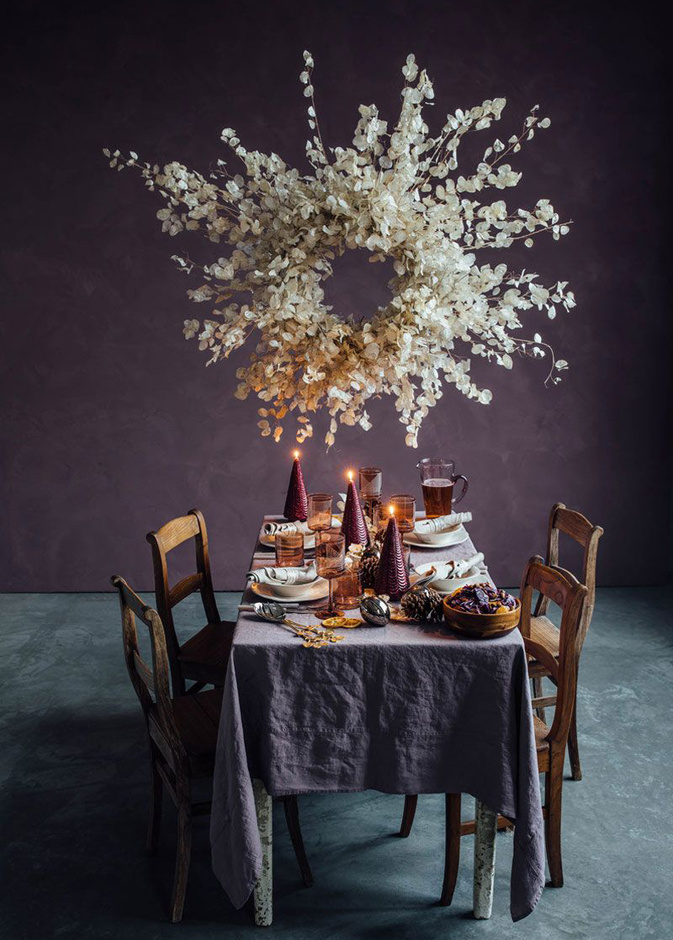 ديكورات بسيطة لموائد طعام احتفالا بالعام الجديد