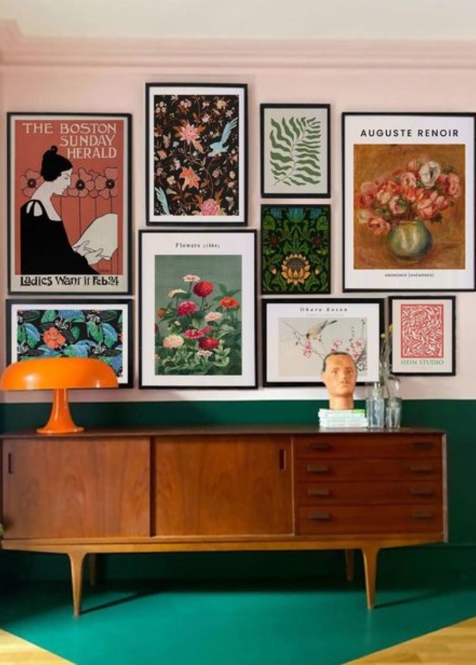 من الأخطاء التي تجعل المنزل يبدو رخيصا، اختيار اللوحات الفنية فقط