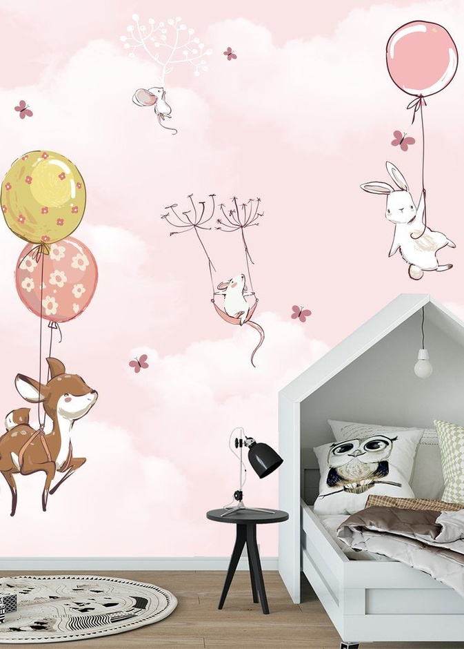 تصميم ورق جدران محبب لغرف أطفال