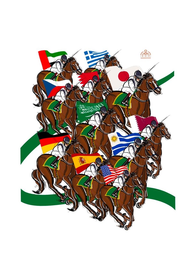 "نورة سحمان" تجسد برسوماتها تشكيلة حلويات "بنات الريح" لزوار كأس السعودية