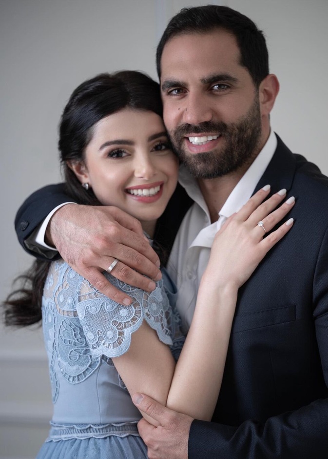 ماريتا الحلاني وخطيبها 