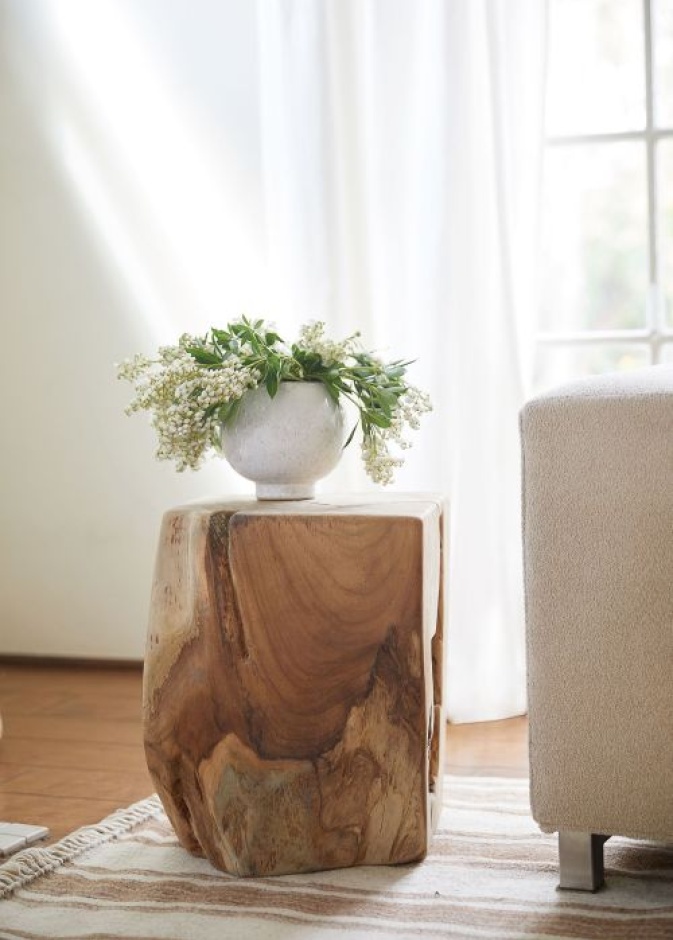 الخشب الطبيعي في تصميم طاولة قهوة عصرية