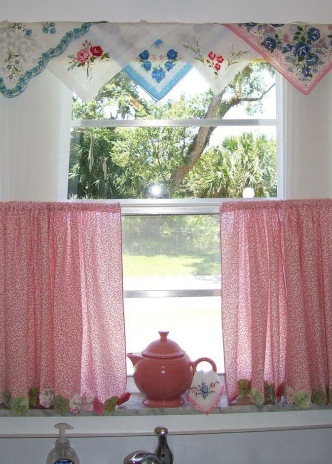 تصاميم ستائر مطبخ ملونة وبطابع ريفي 