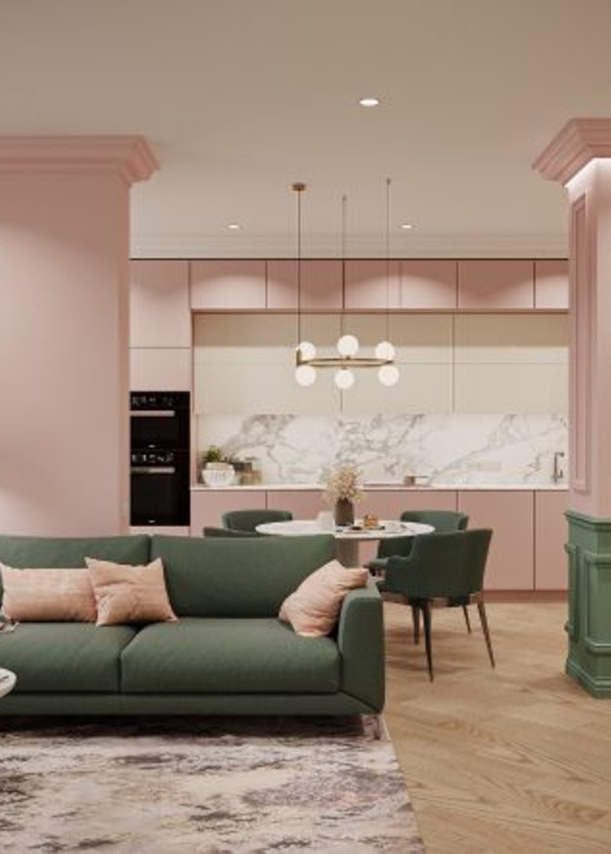 دهانات حوائط ثنائية اللون تضفي لمسة عصرية على الديكور