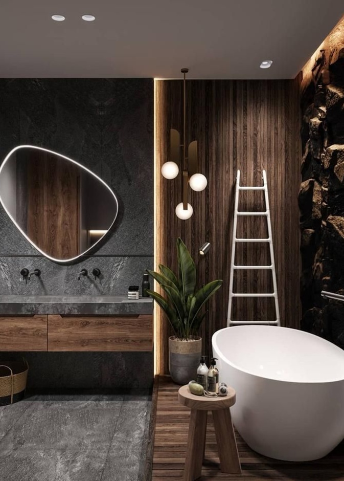 مزيج رائع وعصري لبلاط الأرضية والجدران في الحمامات