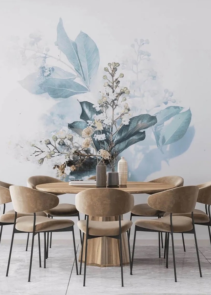 ورق جدران تضفي لمسة ساحرة على غرف الطعام