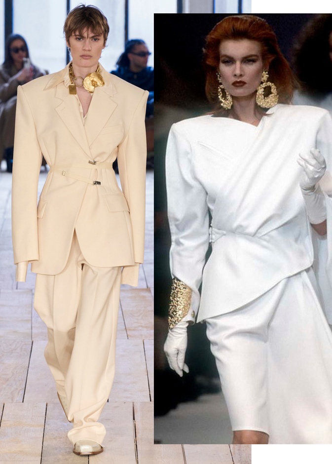 الأكتاف البارزة عنوان عريض في موضة خريف 2023 