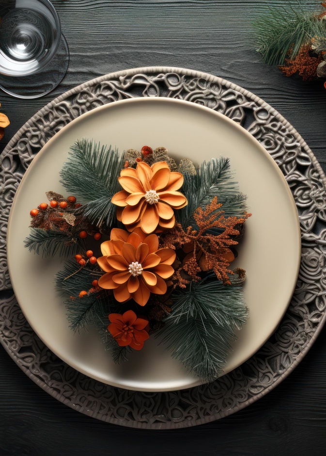 الزهور في ديكورات موائد احتفالية