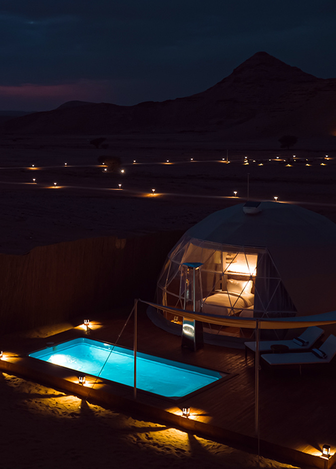 طويق هاوس.. متعة الاستجمام بين أحضان النجوم وقمم الجبال