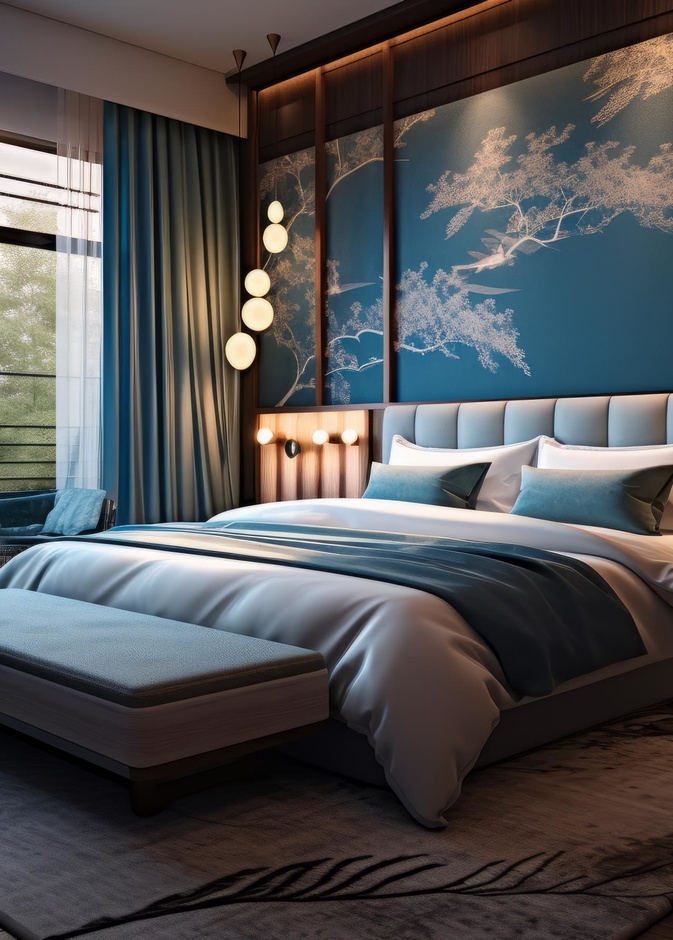 ستائر غرف نوم تنسجم مع ألوان الديكور الداخلي