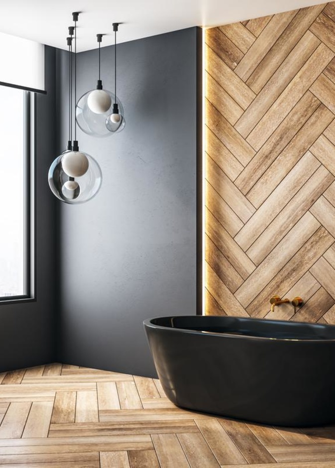 10 أفكار رائعة لتنفيذ ديكور الحمام بالألواح الخشبية.. تصميمات دافئة وريفية