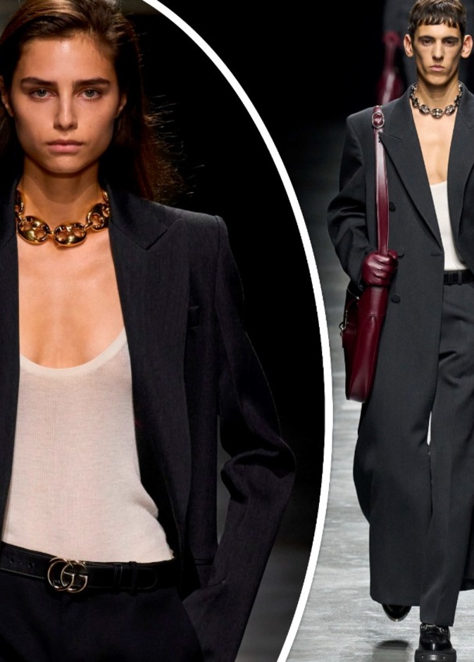 مجموعة رجالية تعكس التصاميم النسائية في غوتشي 