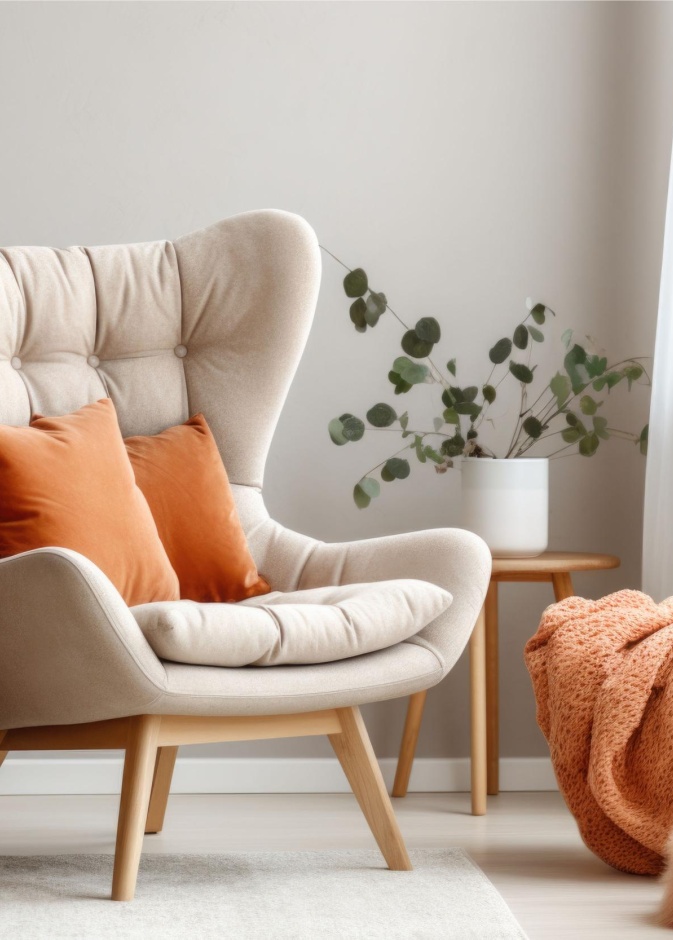 الأقمشة الدافئة في زوايا المنزل