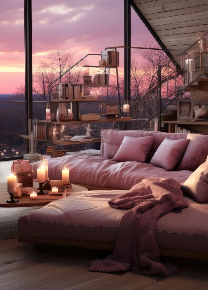 منزل تطغى عليه الأجواء الرومانسية