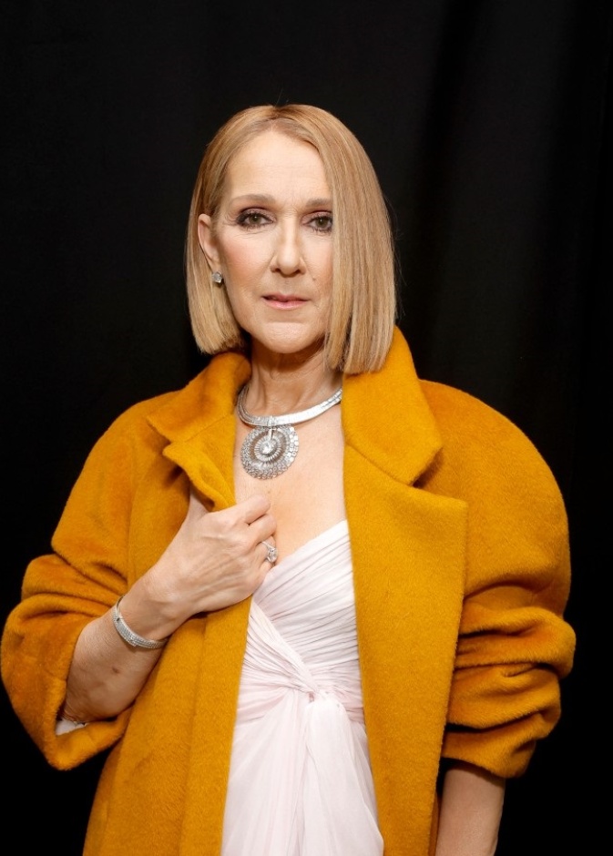 إطلالة Celine Dion بالمكياج البني الداكن