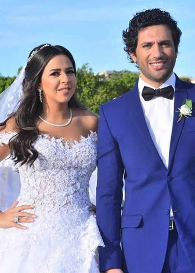 ايمي سمير غانم وحسن الرداد في يوم زفافهما