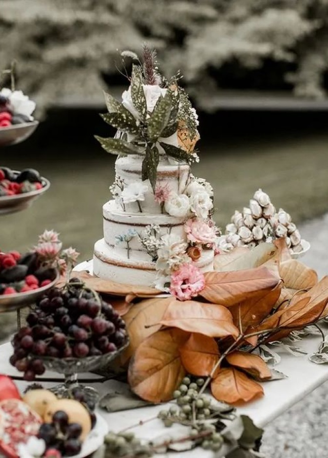 كعكة زفاف مستدامة - الصورة من Pinterest