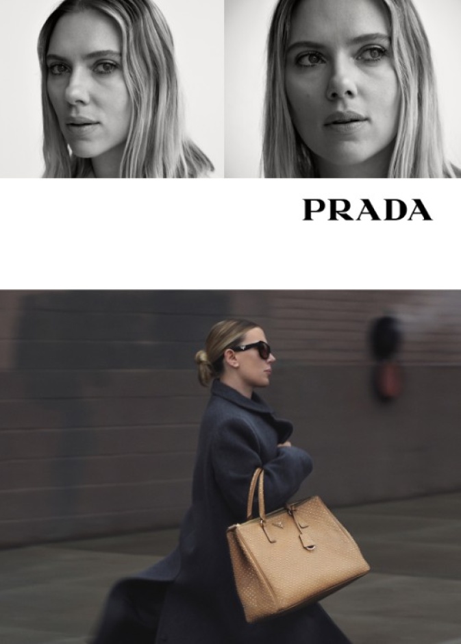 سكارليت جوهانسون نجمة حملة Prada Galleria الجديدة 