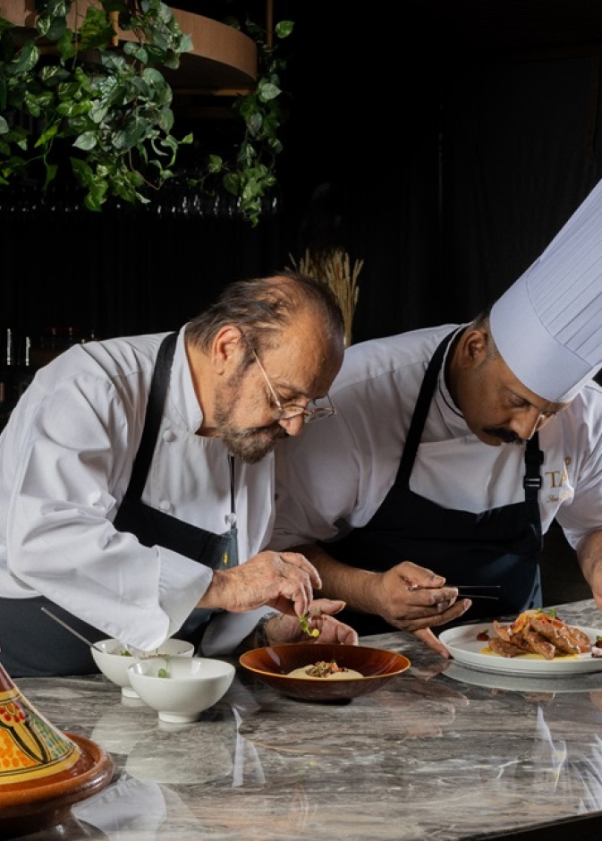 لا تفوتوا فرصة استكشاف التعاون المتميّز بين الفائز بنجمة ميشلان الشيف غريج معلوف والشيف التنفيذي سونو كويثارا في دبي