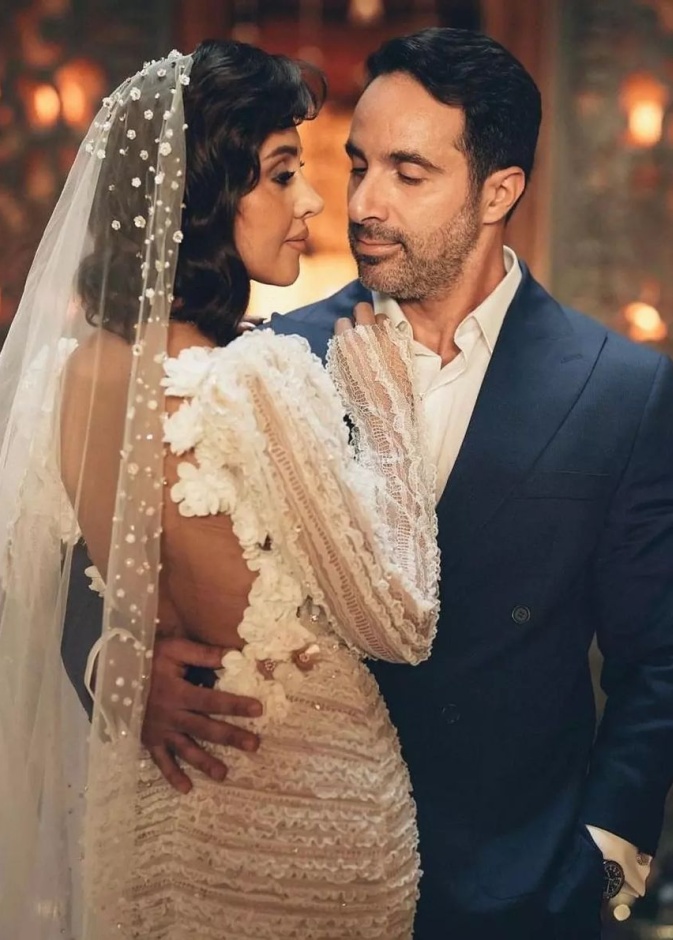 مكياج وتسريحة شعر ياسمين رئيس في حفل زفافها