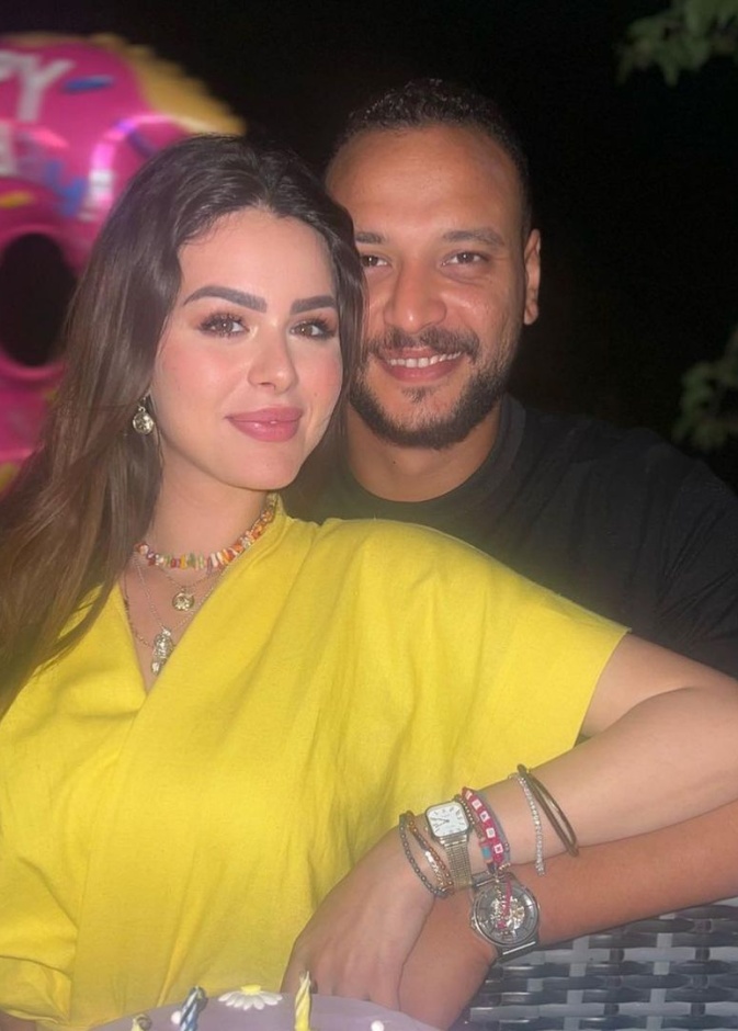 احتفال أحمد خالد صالح وهنادي مهنا بذكرى زواجهما