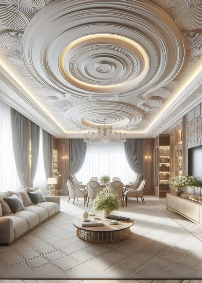 أفكار فريدة لتصميم ديكور سقف عصري مبهر