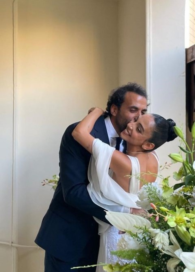 سلمى أبو ضيف وزوجها