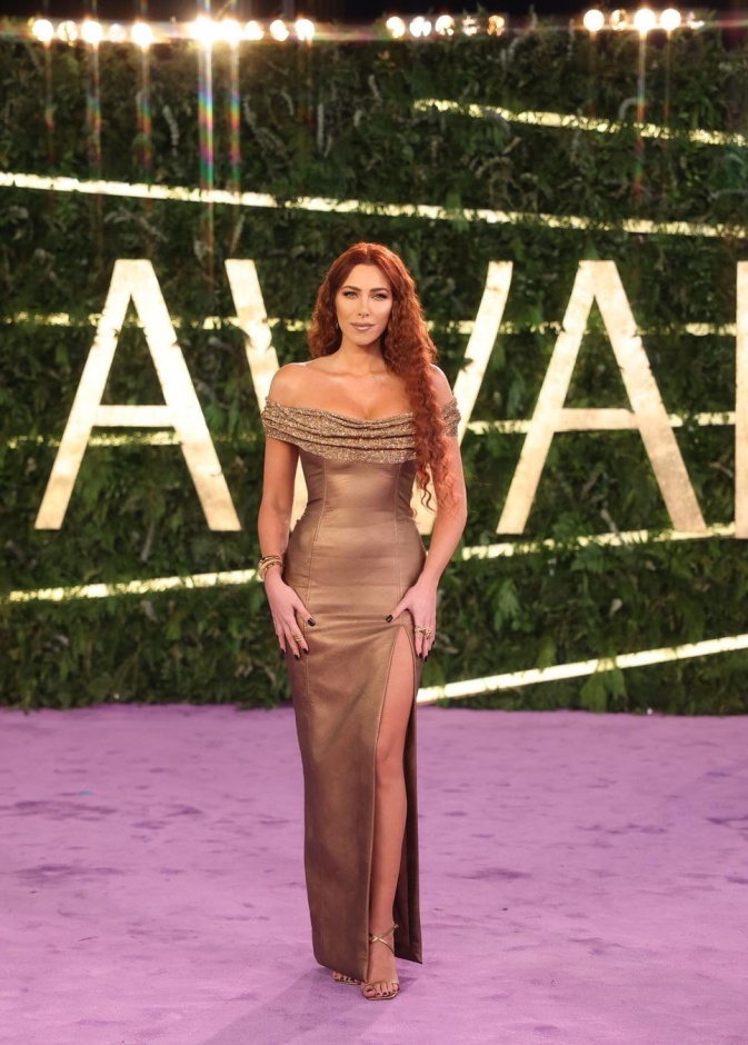 دانييلا بفستان ذهبي مميز في joy awards 