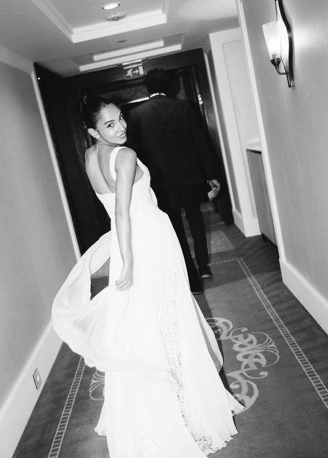 العروس سلمى ابو ضيف بفستان من زهير مرارد