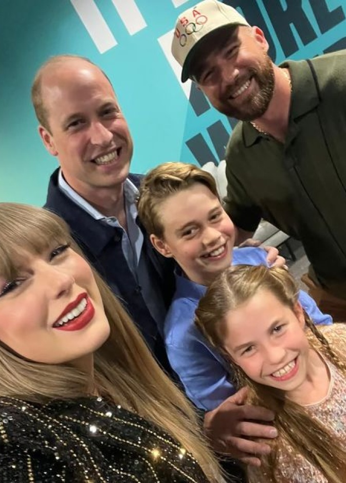 الأمير وليام وأطفاله مع تايلور سويفت