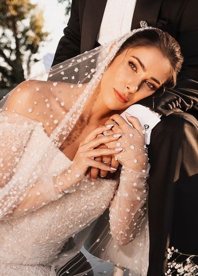 اطلالة دانييلا رحمة بفستان الزفاف 2024