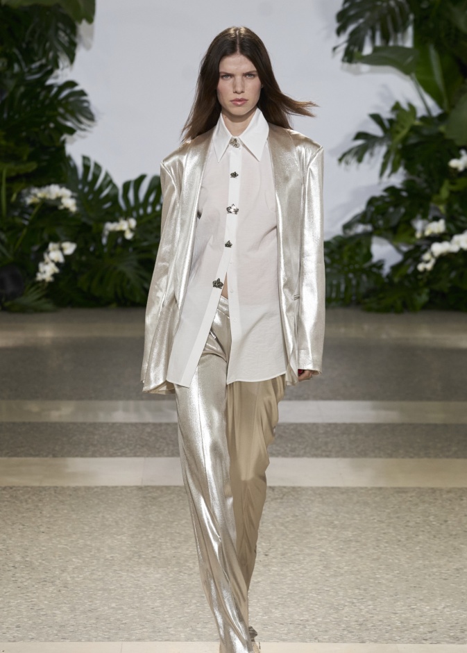 أفكار تنسيق البنطلون الفضي لعام 2024 بأسلوب عصري 