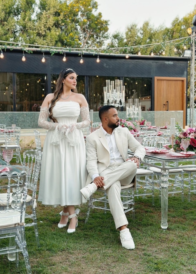 بسمله ابنه محمد فؤاد في حفل خطوبتها