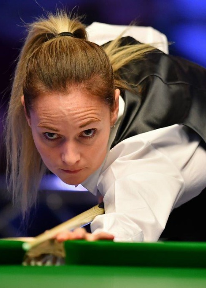 اللاعبة رياني إيفانز تشارك في البطولة - الصورة من موقع womenssnooker