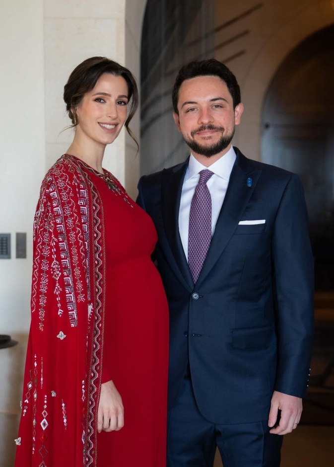 ولي العهد الأمير الحسين وزوجته الأميرة رجوة خلال فترة الحمل