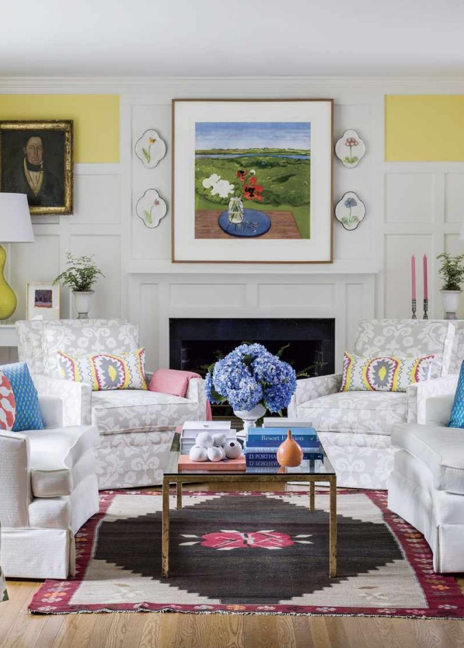 النمط واللون من العناصر المهمة في تصميم غرفة المعيشة