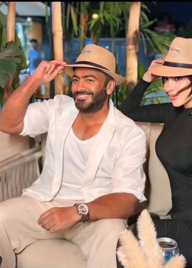 تامر حسني وبسمة بوسيل