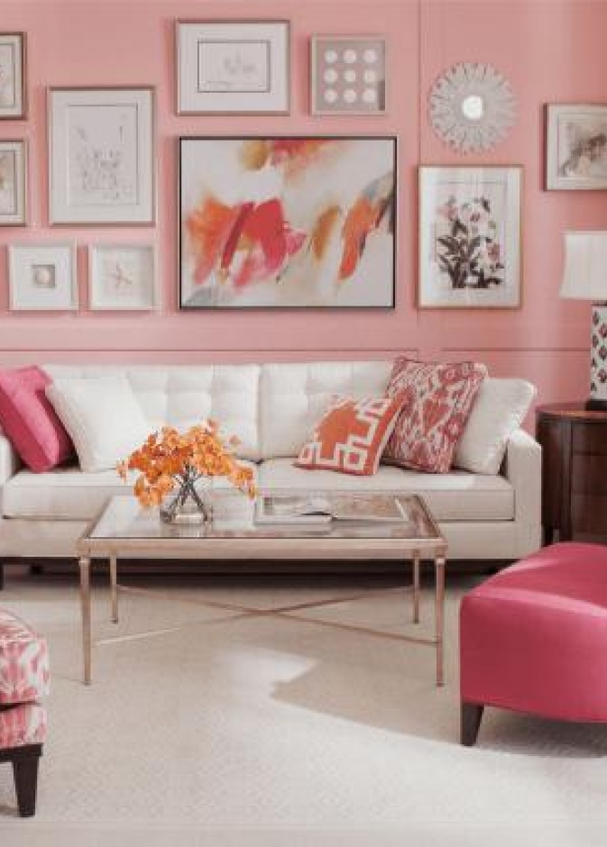 اللون الوردي من الظلال الرائعة في التصاميم الداخلية