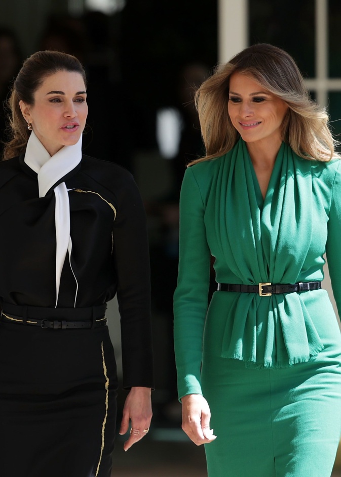 الملكة رانيا وميلانيا ترامب تبحثان قضايا التعليم ورعاية الأطفال