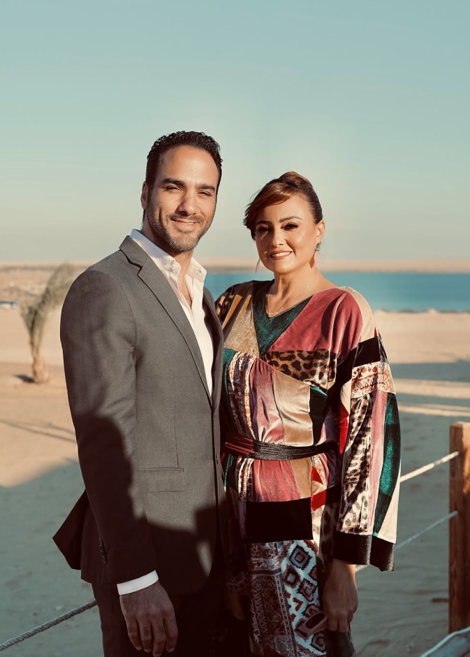 بشرى وزوجها خالد حميدة