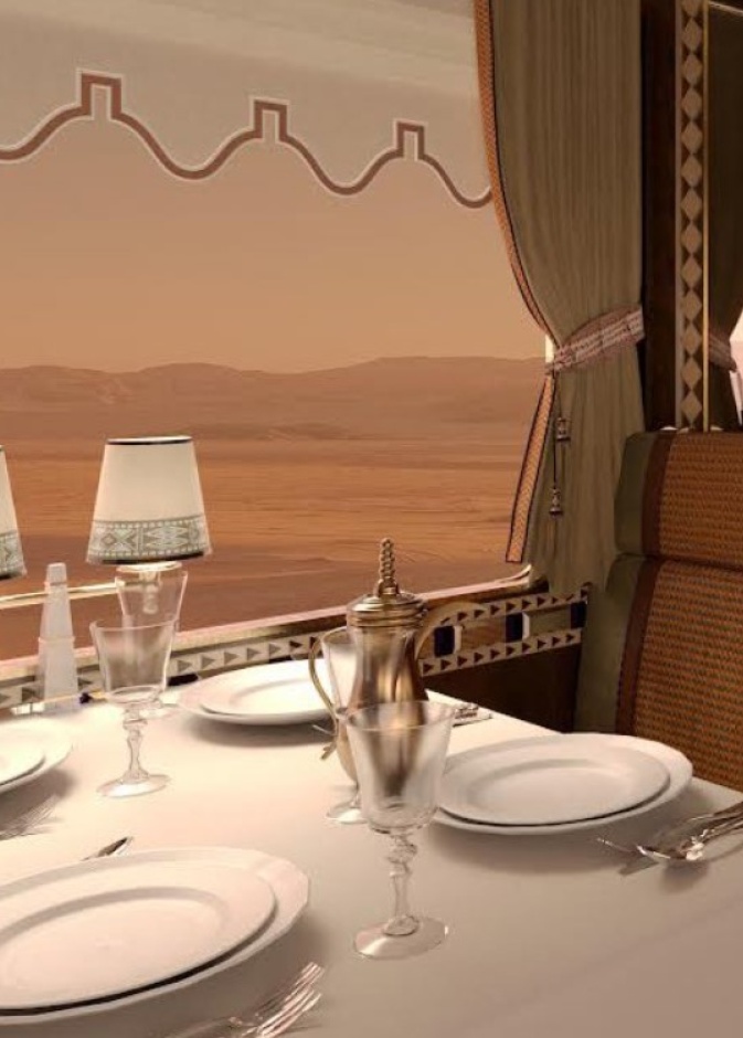 نظرة داخل قطار حلم الصحراء.. أيقونة المملكة للسياحة الفاخرة
