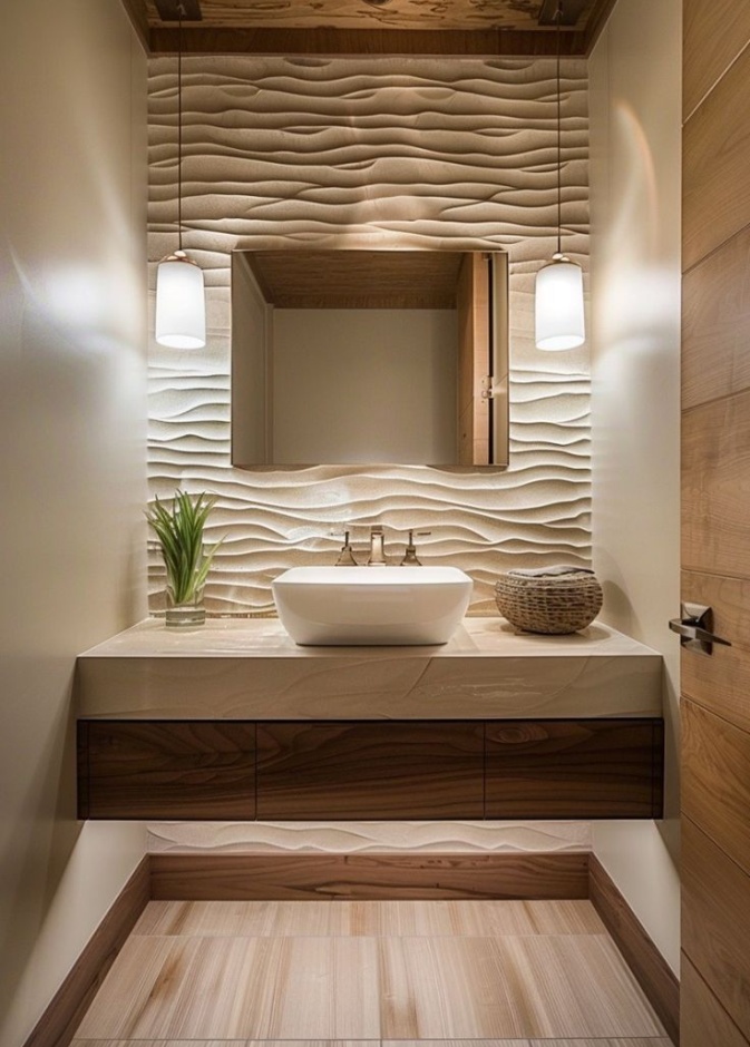 أضواء الحائط على جانبي المرآة