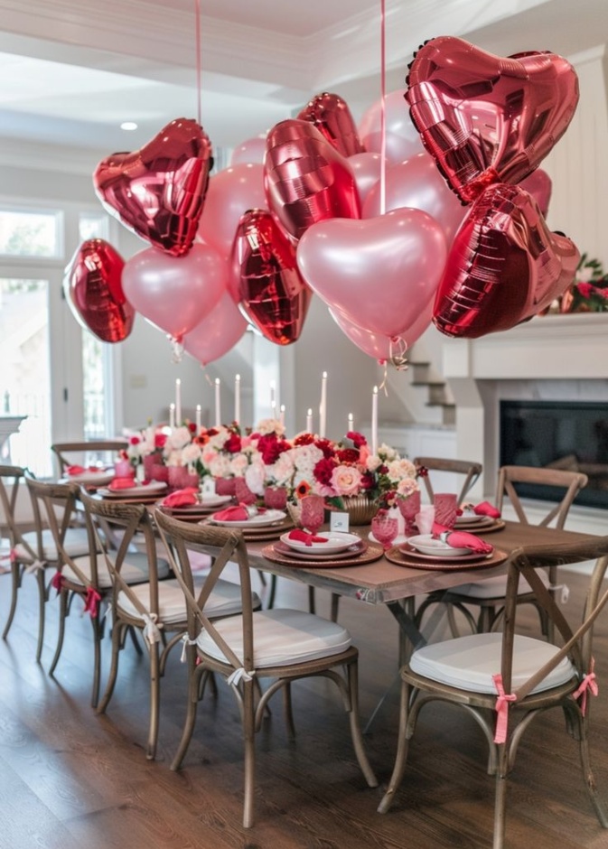 غرفة الطعام من الغرف التي تهتم ربة المنزل بتزيينها في عيد الحب