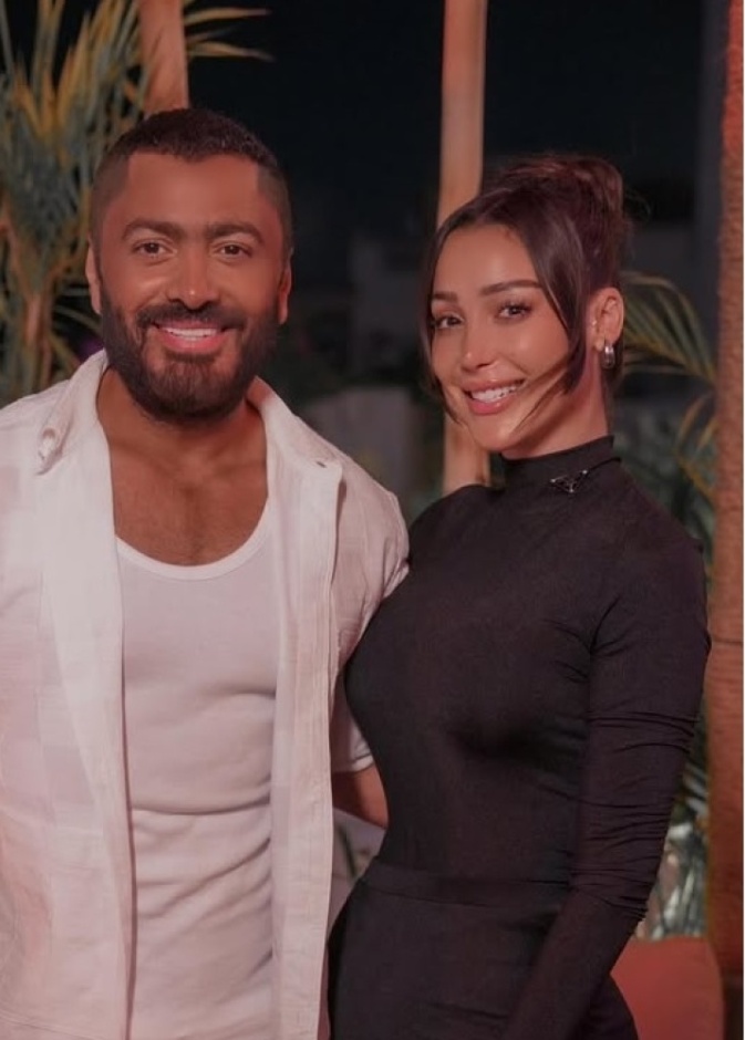 تامر حسني وبسمة بوسيل